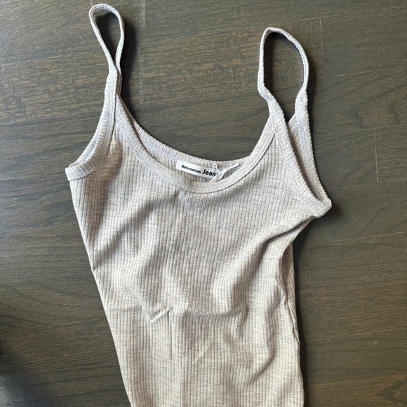 NWT Reformation Gray Ribbed Bodysuit - Picture 3 of 3